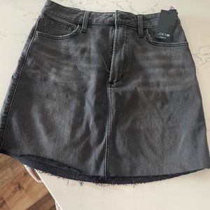 Joes high rise mini skirt black denim